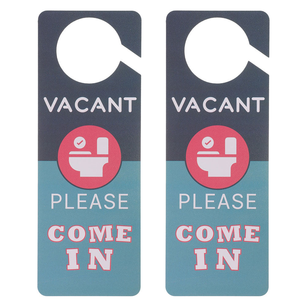 Home Bathroom Occupied Sign - 2Pcs Bathroom Door Signs Double-Sided PVC