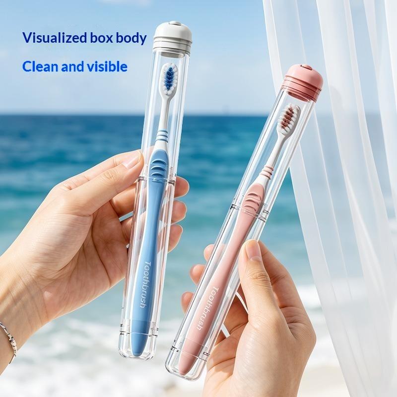 Home Goods Bathroom Storage - Portable Toothbrush Holder Box Outdoor Travel