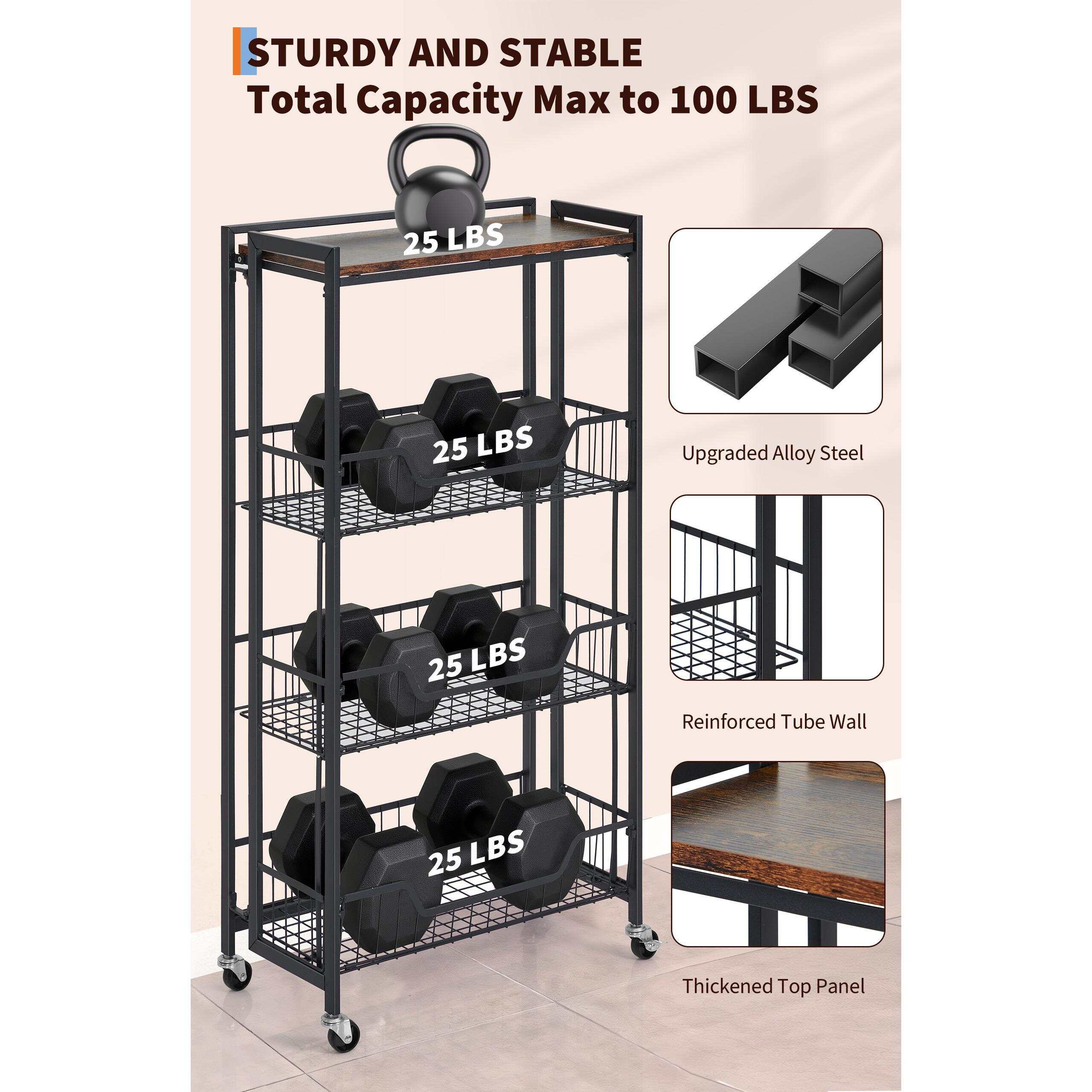 Extra Large 4-Tier Foldable St - Home Essentials Bathroom Rack ulasan dan harga