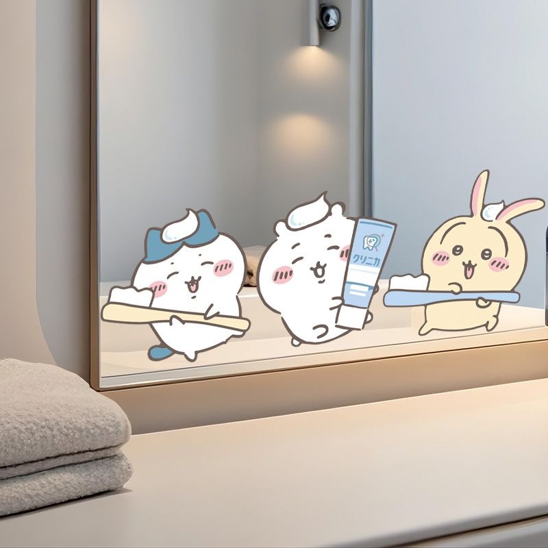 Hot Chiikawa Mirror Stickers S - Home Creation Bathroom ulasan dan harga