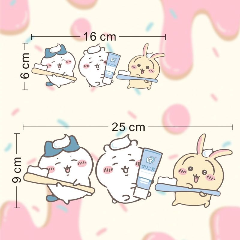 Hot Chiikawa Mirror Stickers S - Home Creation Bathroom ulasan dan harga