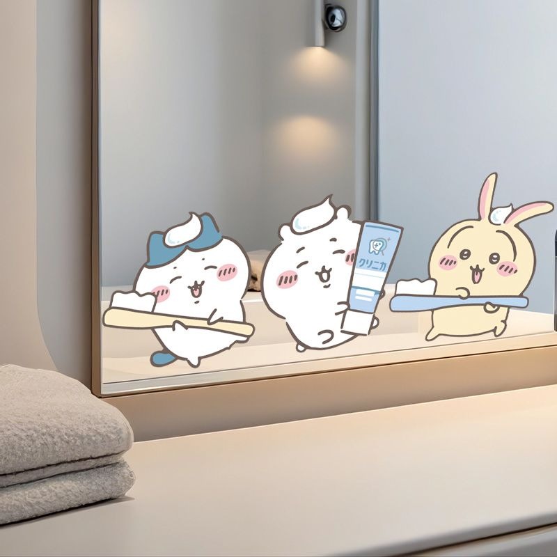 Hot Chiikawa Mirror Stickers S - Home Creation Bathroom ulasan dan harga