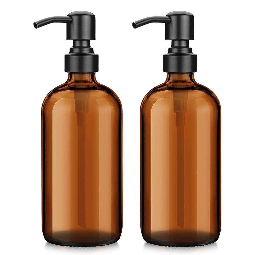 Amber Glass Soap Dispenser wit - Glass Soap Dish ulasan dan harga
