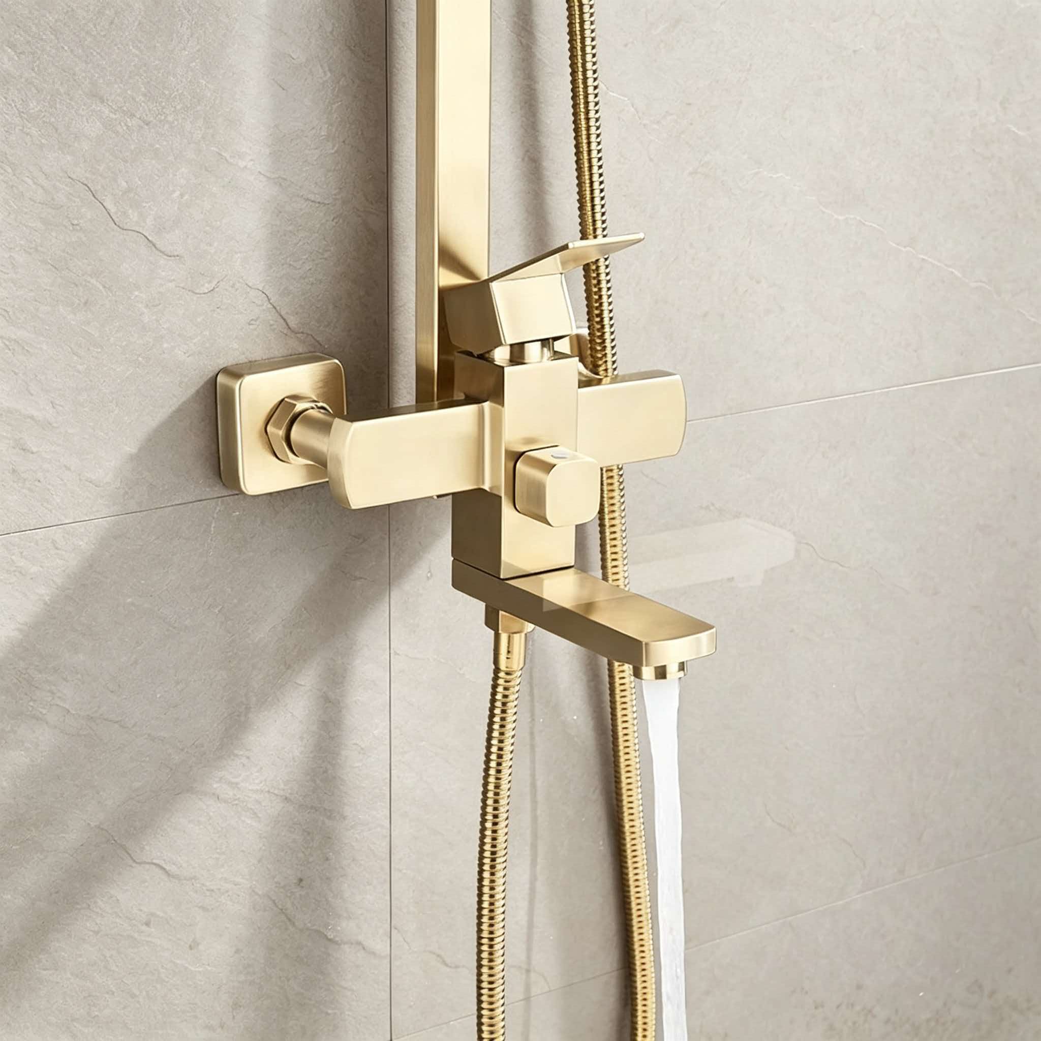 Gold shower set stainless stee - Home Bathroom Set ulasan dan harga