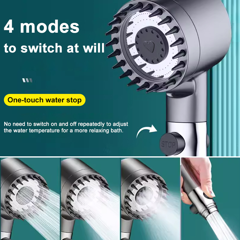 3 Modes Shower Head High Press - Home Bathroom Taps ulasan dan harga