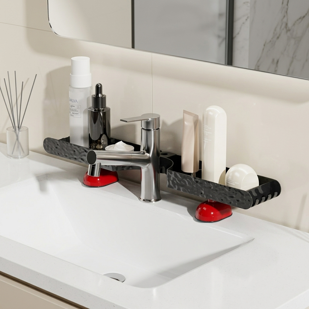 Bathroom Organizer Cosmetic St - Home Essentials Bathroom Rack ulasan dan harga