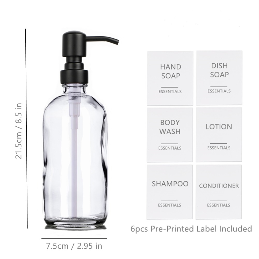 Clear Glass Soap Dispenser, Ba - Glass Soap Dish ulasan dan harga