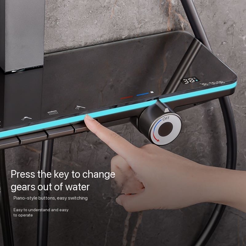 Gray Piano Button Ambient Ligh - Shower Head Rain ulasan dan harga