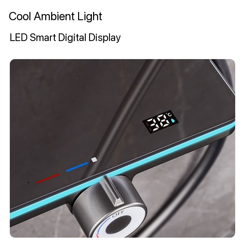 Gray Piano Button Ambient Ligh - Shower Head Rain ulasan dan harga