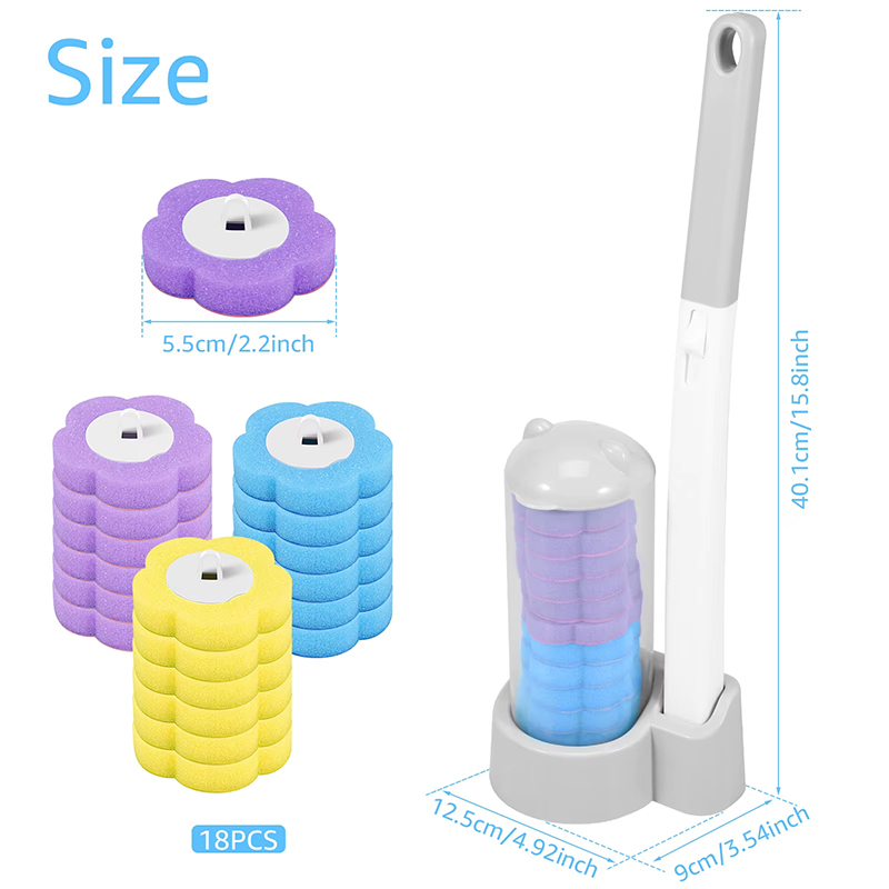 12/18Pcs Toilet Brush With Dis - Home Bathroom Upgrades ulasan dan harga