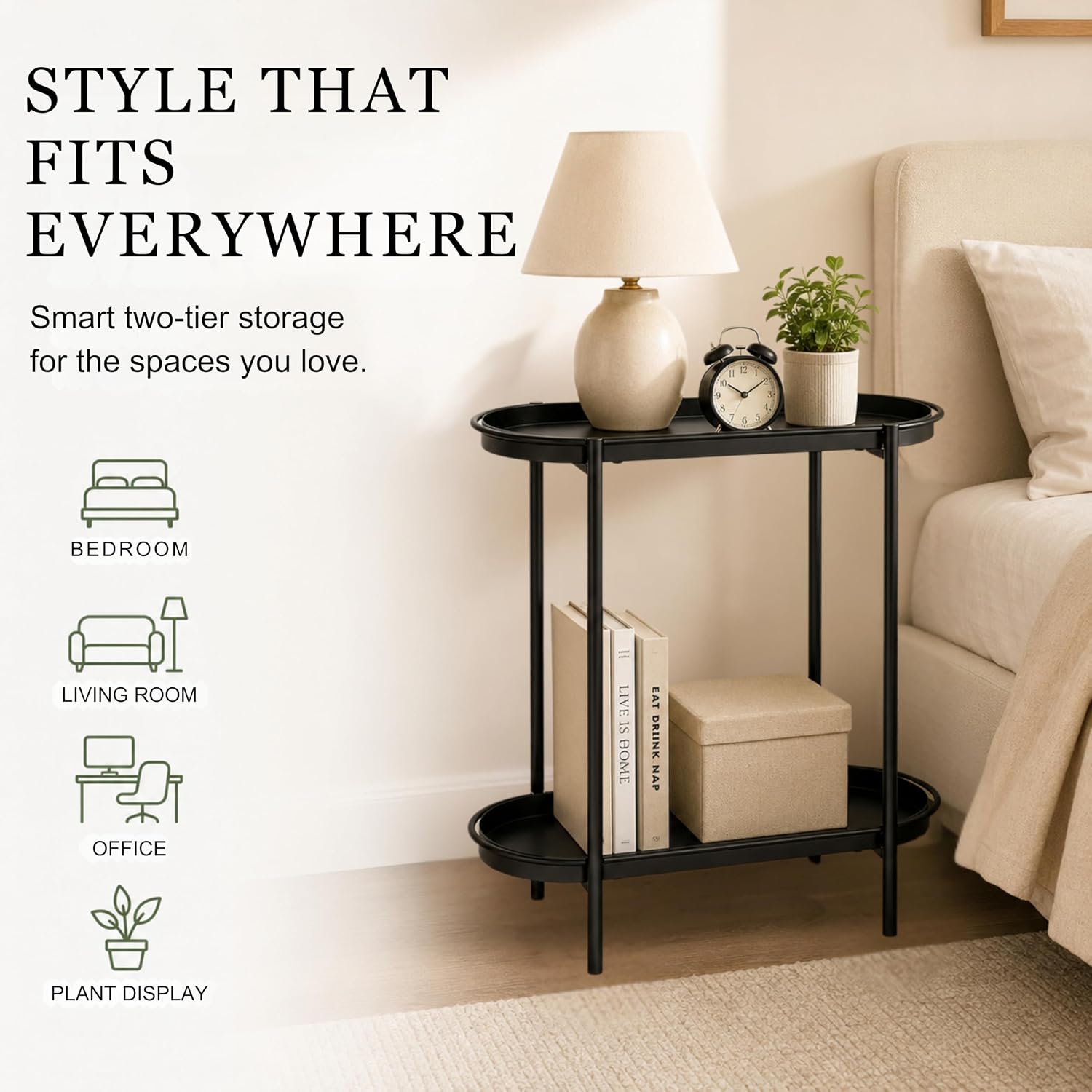 Large Metal 2-Tier Multi-Purpo - Home Essentials Bathroom Rack ulasan dan harga