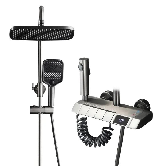 New Fashioned Brass Gun Grey P - Home Bathroom Set ulasan dan harga