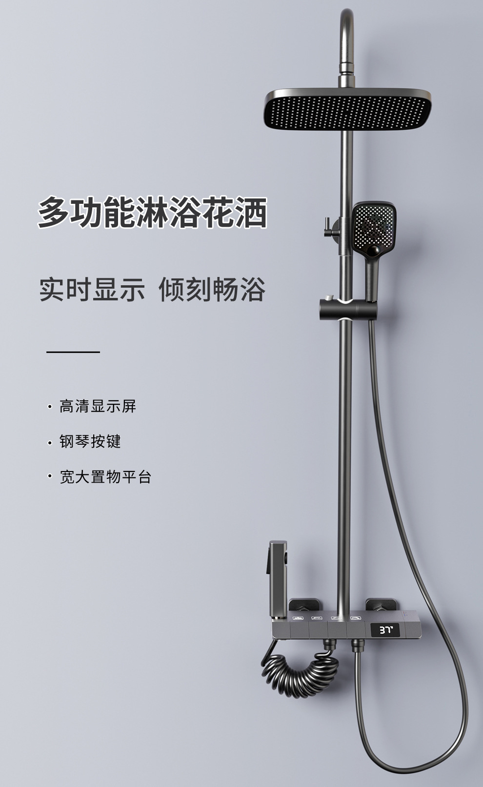 New Fashioned Brass Gun Grey P - Home Bathroom Set ulasan dan harga