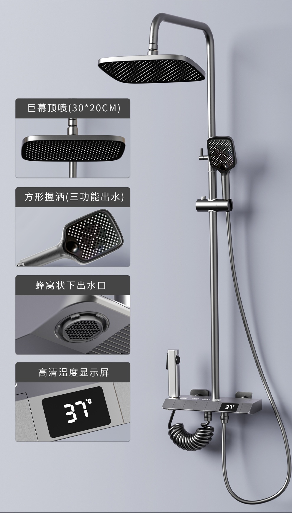 New Fashioned Brass Gun Grey P - Home Bathroom Set ulasan dan harga