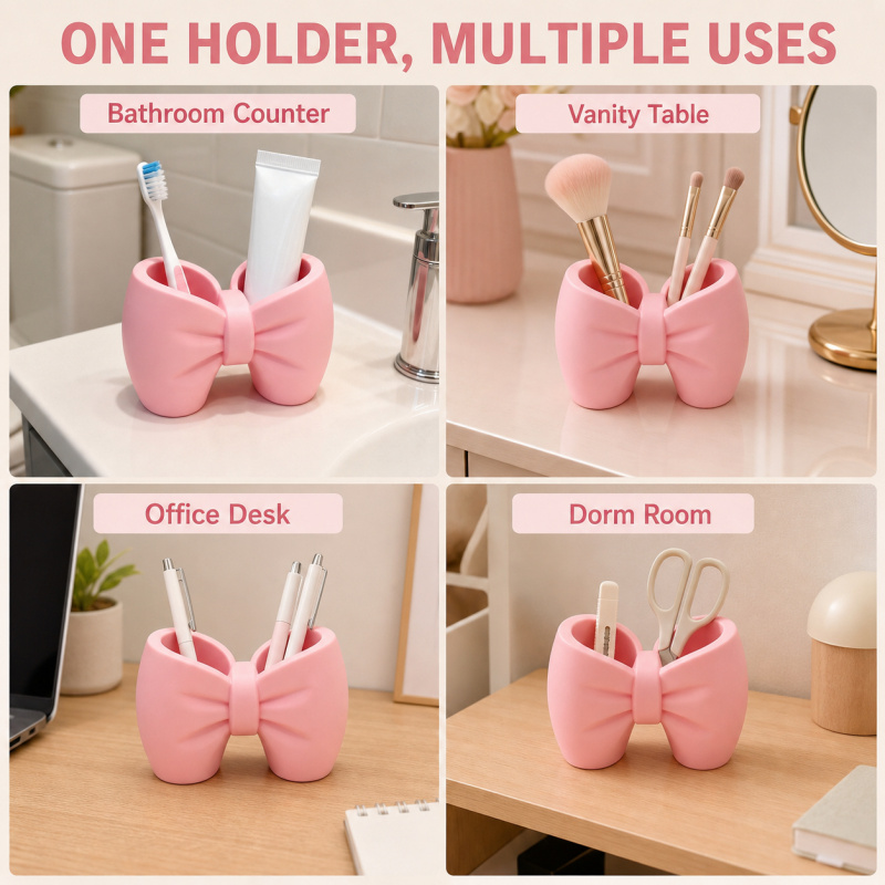 Bow Toothbrush Holder Cute Bat - Home Goods Bathroom Storage ulasan dan harga
