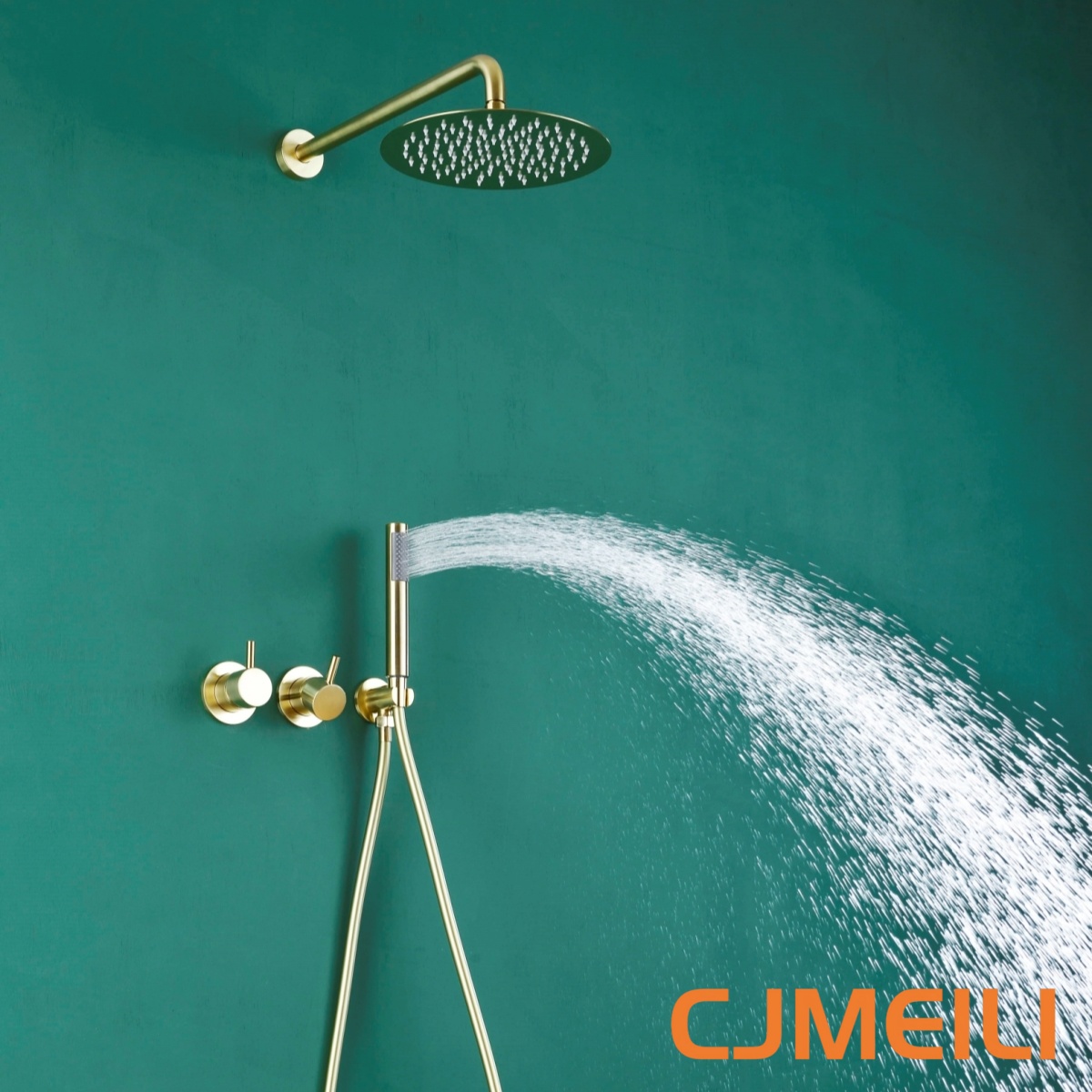 Brushed Gold Concealed Shower  - Shower Head Rain ulasan dan harga