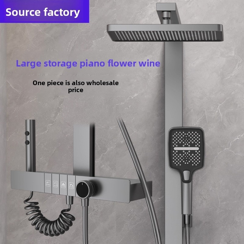 Digital Shower Head Set Pressu - Home Bathroom Set ulasan dan harga