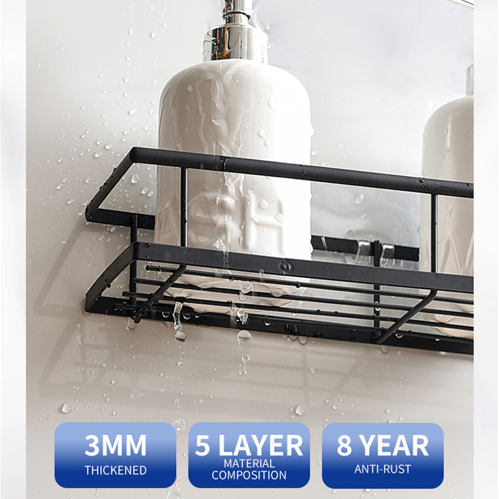 Bathroom Organizer Shower Cadd - Home Essentials Bathroom Rack ulasan dan harga