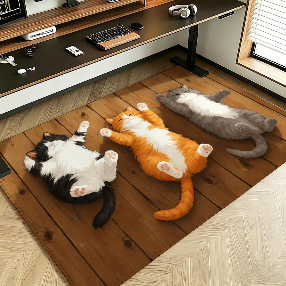Funny Lazy Cats on Wood with W - Home Bathroom Quotes ulasan dan harga
