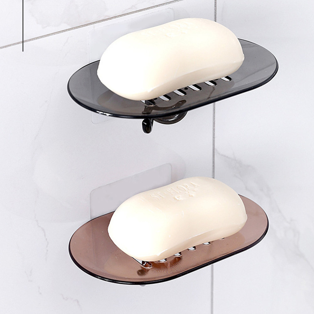 2Pcs Adhesive Free Suction Soa - Glass Soap Dish ulasan dan harga