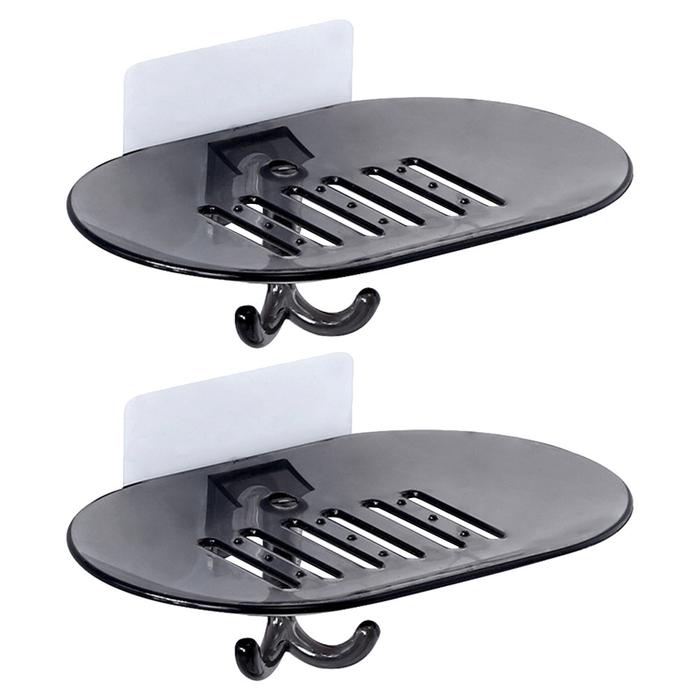 2Pcs Adhesive Free Suction Soa - Glass Soap Dish ulasan dan harga