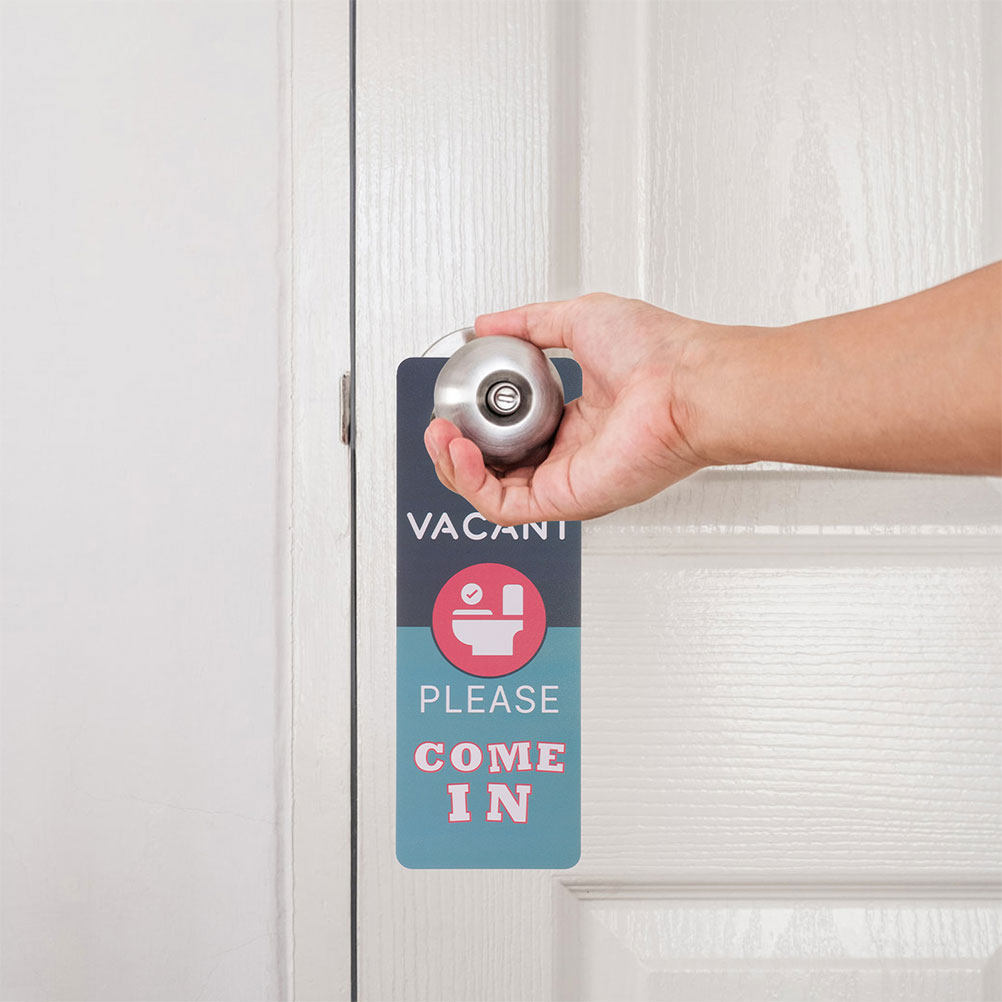2Pcs Restroom Door Hanger Sign - Home Bathroom Occupied Sign ulasan dan harga