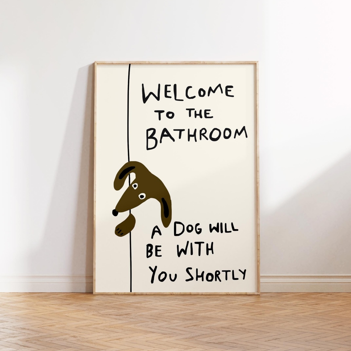 Funny Cute Dog Quote Canvas Pr - Home Bathroom Quotes ulasan dan harga