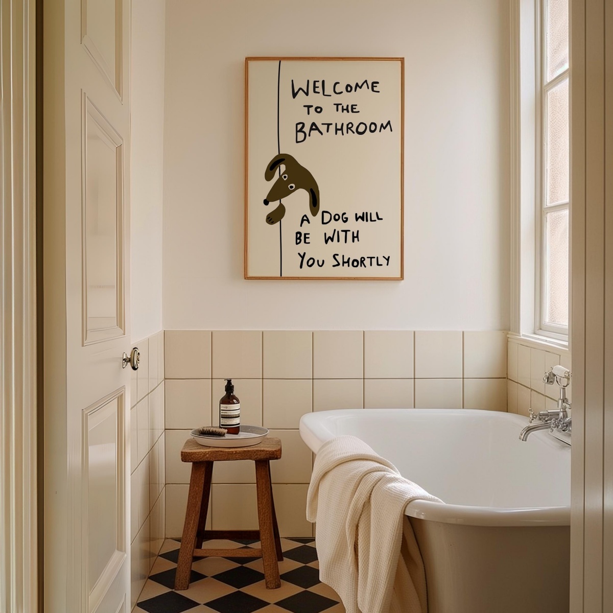Funny Cute Dog Quote Canvas Pr - Home Bathroom Quotes ulasan dan harga