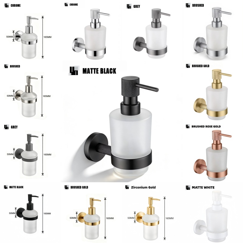 Brushed Nickel Brass Knurled W - Glass Soap Dish ulasan dan harga