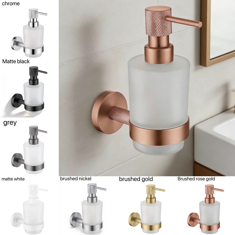 Brushed Nickel Brass Knurled W - Glass Soap Dish ulasan dan harga