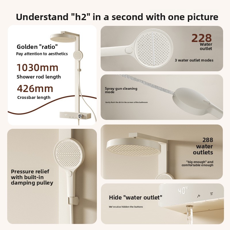 Smart Digital Display Dechlori - Home Bathroom Set ulasan dan harga