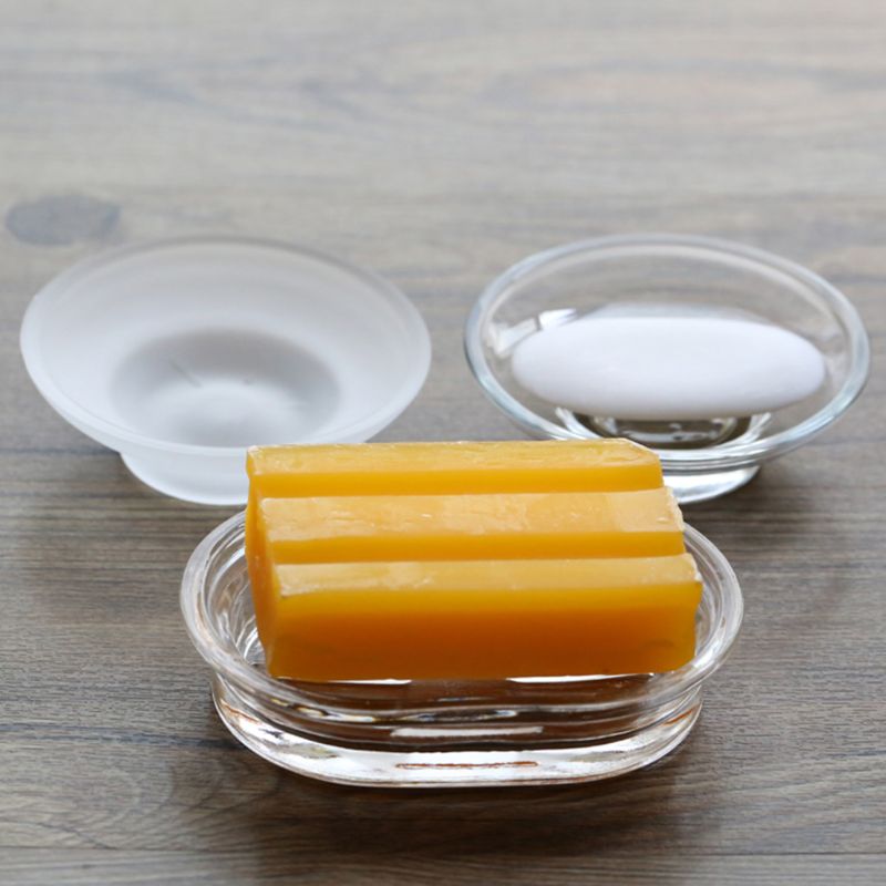 2025 New Soap Dish Round Glass - Glass Soap Dish ulasan dan harga