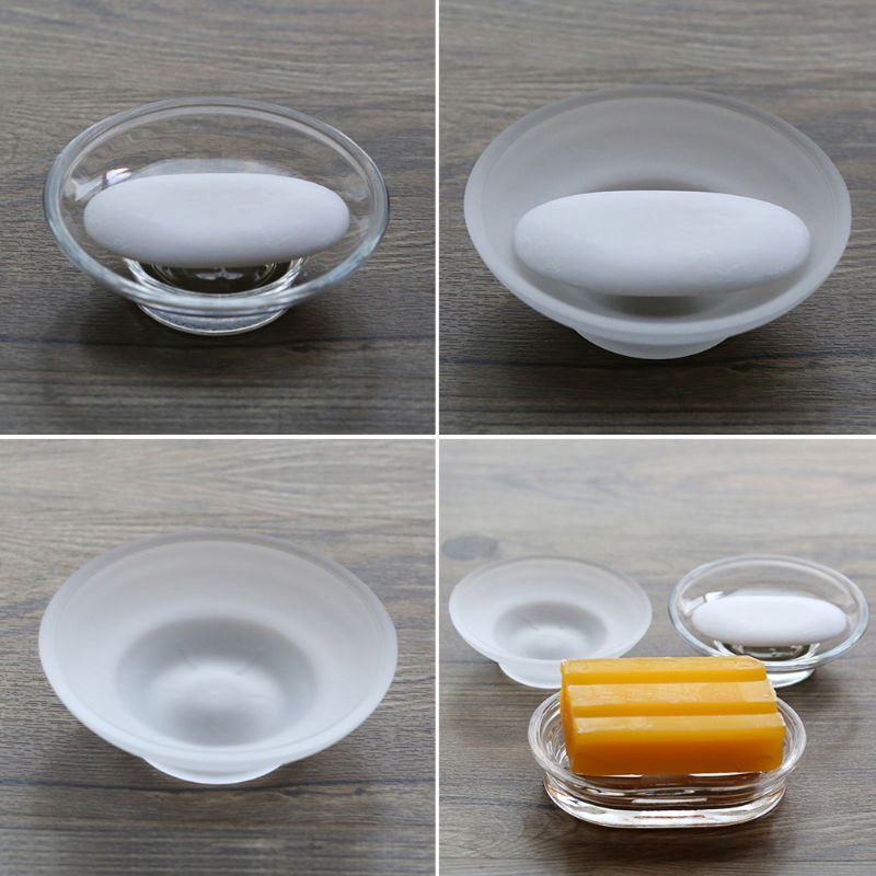 2025 New Soap Dish Round Glass - Glass Soap Dish ulasan dan harga