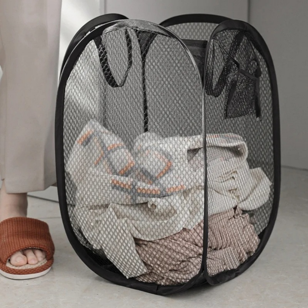 Foldable Pop-up Mesh Laundry B - Home Goods Bathroom Storage ulasan dan harga
