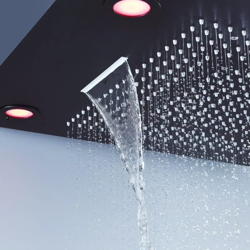 Black Shower Head Set Thermost - Shower Head Rain ulasan dan harga