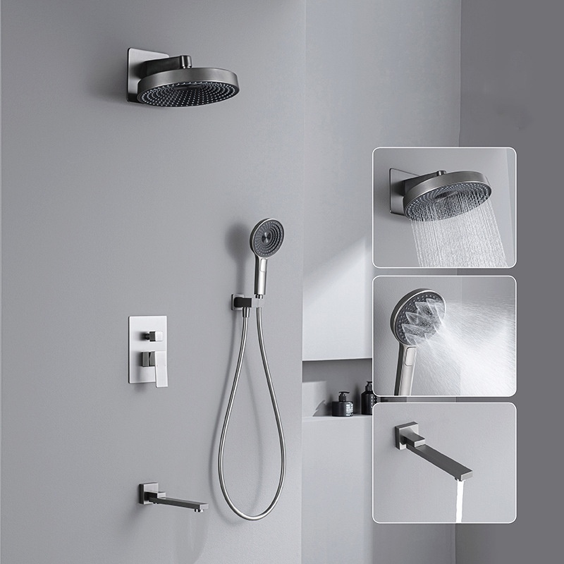 High-End In-Wall Concealed Sho - Shower Head Rain ulasan dan harga