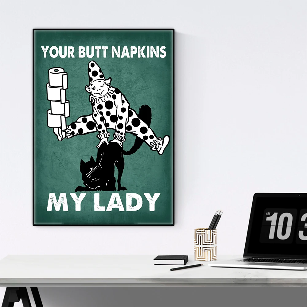 Butt Napkin Cat Cyan Toilet Po - Home Bathroom Quotes ulasan dan harga