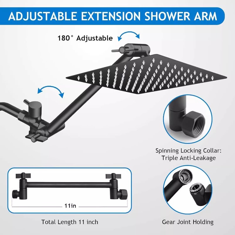 Stainless Steel Rain Shower He - Shower Head Rain ulasan dan harga