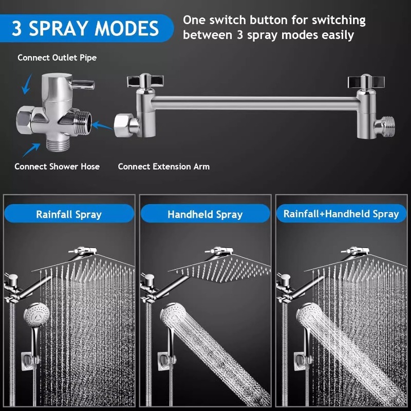 Stainless Steel Rain Shower He - Shower Head Rain ulasan dan harga