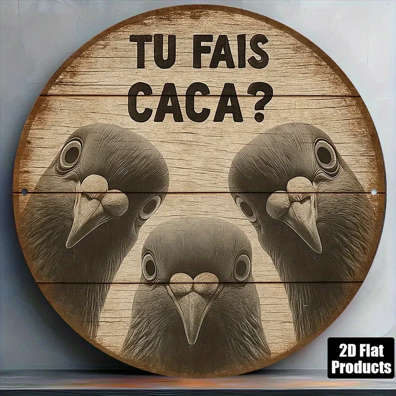 Funny Three Pigeons French Quo - Home Bathroom Quotes ulasan dan harga