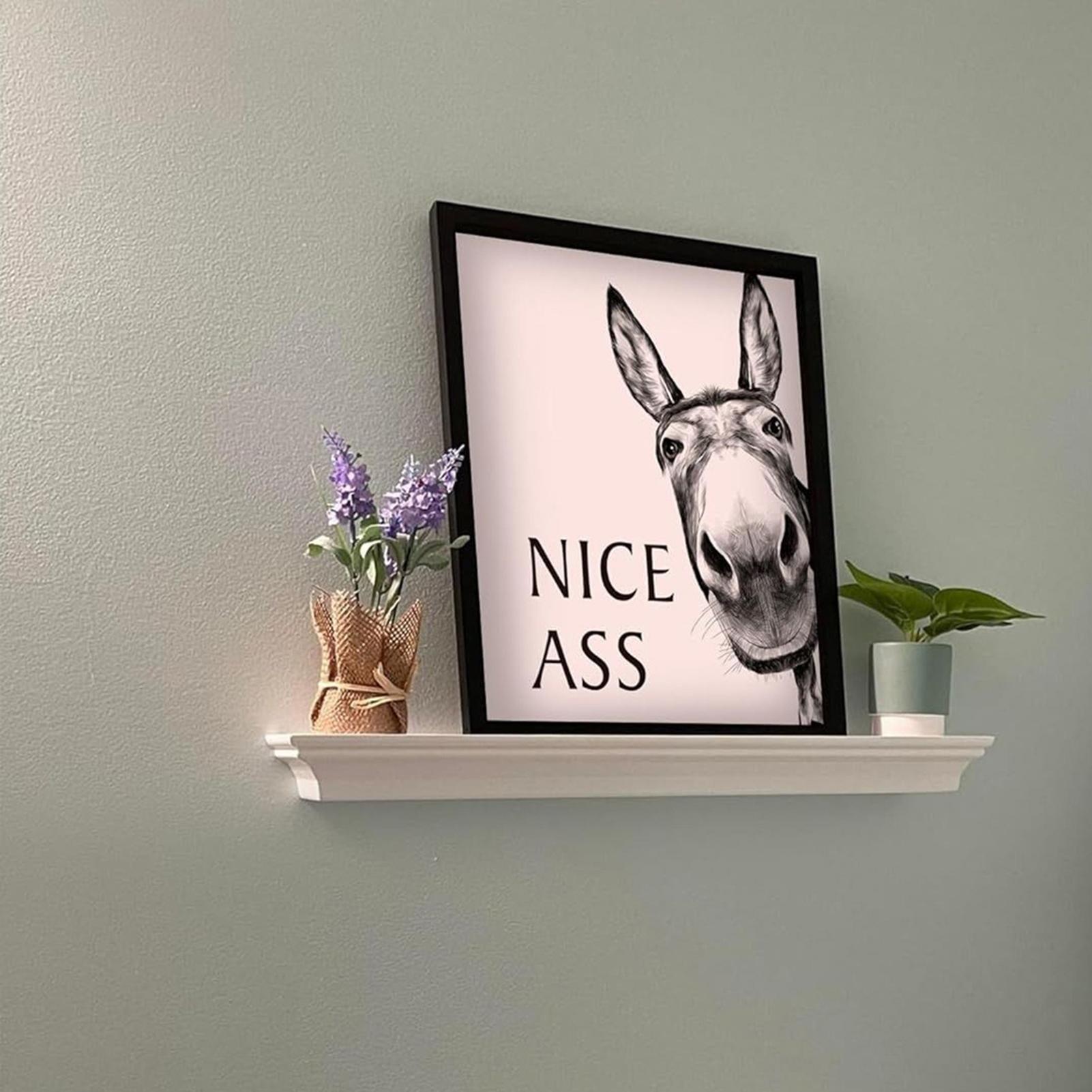 Abstract Funny Animals Donkeys - Home Bathroom Quotes ulasan dan harga